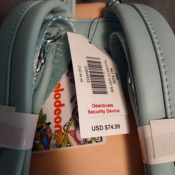 Nickelodeon Rugrats Peach/Creme Backpack w/ original keychains - Picture 5 of 5